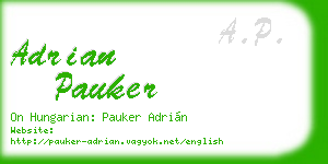 adrian pauker business card